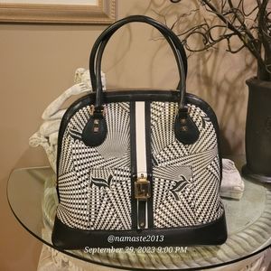 L.A.M.B. by Gwen Stefani Samburu Galloway Bowler Bag Luxury Designer #522